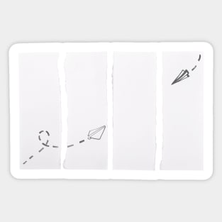 Paper Aeroplanes Sketch Sticker